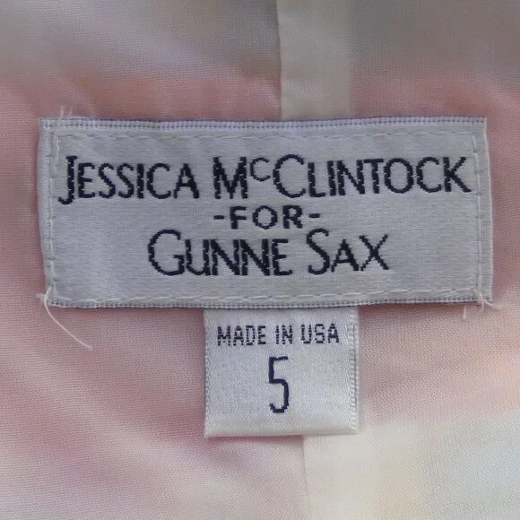 Gunne Sax Prom Dress, Jr 5, Colorful, Jessica McClintock, Halter, - Picture 8 of 10